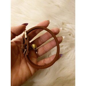 Brown Faux Leather Bell Collar Kitten NWOT